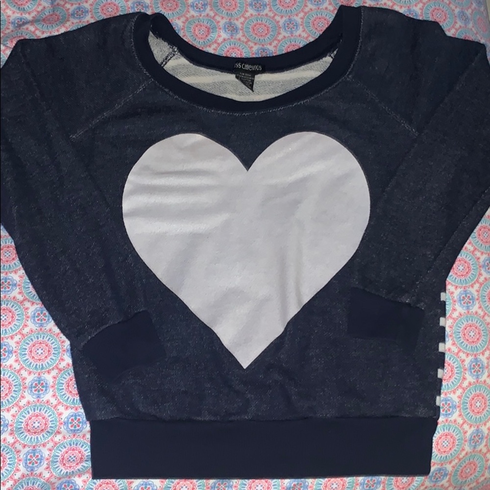 Blue heart sweatshirt